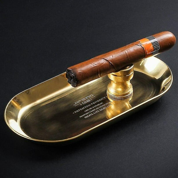 Cigar cutters punches luxuray metal ashtray bronze cigar holder with 9mm punch cuban smoking