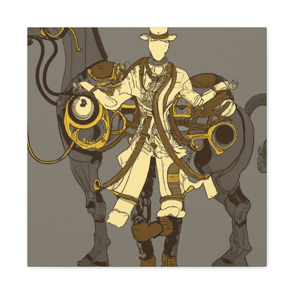 Saddle in Steampunk Style - Canvas