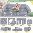 thumbnail image 2 of Datingday Glowing 13-Piece Kids Play Couch Set, Modular Toddler Sofa with Removable Cover for Playroom and Bedroom, Gray, 2 of 8