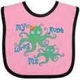 thumbnail image 3 of Inktastic My Aunt Loves Me Octopus Boys or Girls Baby Bib, 3 of 4