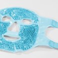 thumbnail image 2 of Paquete de 2 paquetes de hielo para cara y ojos para mujeres y hombres, máscara de cuentas de gel refrescante, compresa facial fría y caliente reutilizable con soporte de felpa suave para ojos hinchados, migrañas, dolores de cabeza, alivio del dolor. Rojo Verde, 2 of 4