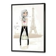 thumbnail image 2 of Designart Cute Girl By The Tour Eiffel In Paris FLOAT FRAME WALL ART, 2 of 4