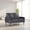 Grey, variant on 53" Velvet Upholstered Sofa Chaise, Loveseat Sofa with Coil Spring Cushion, Modern 2‑Seater Sofa for living room apartment, Burgundy