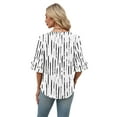 thumbnail image 6 of Ronuti Womens Blouses Ruffle Sleeve Top V Neck Shirts Casual Outfit Bell Sleeve Cute Tee Spring Summer Fashion Clothes, 6 of 9
