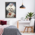 thumbnail image 2 of Stupell Industries Bichon Frise Victorian Era Gray Framed Floater Canvas Wall Art design by Wumples, 31 x 21, 2 of 9