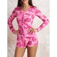 thumbnail image 4 of xiaxaixu Pyjama Court d'Automne pour Femmes Combinaison à Manches Longues Col en V Boutonnée, 4 of 8