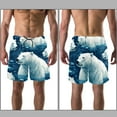 thumbnail image 3 of luoweisi Men's Beach Shorts Quick Dry Swim Trunks with Mesh Lining Polar Bear L, 3 of 5