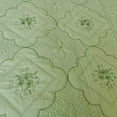 thumbnail image 3 of 3 Piece Floral Embroidered Quilted Bedspread Set Queen/King Size,All Seasons Lightweight Bed Set Scallop Edges Covetlet with Pillow Sham, 3 of 5