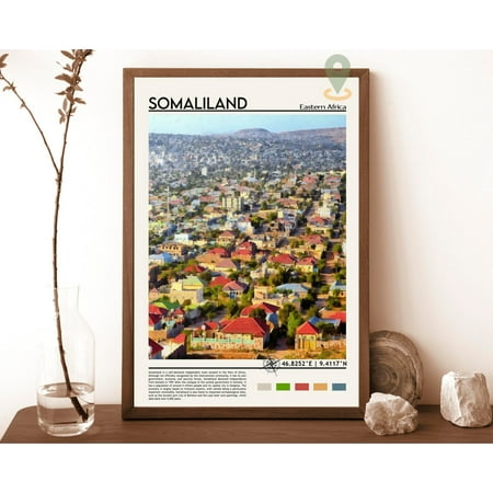 Somaliland Print, Somaliland Poster, Somaliland Wall Art, Somaliland Travel, Somaliland Art Print, Somaliland Hargeisa Print, Somalia Print Wall Art, Modern Wall Decor, 8x12 UNFRAMED