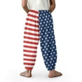 thumbnail image 4 of DISNIMO American Flag Harem Pants for Girls Bloomer Harem Pants Elastic Waist Baggy Pants for Girls Harem Pants Kids 3-7 Lantern Pants for Girls High Waisted Trousers Loose Sweatpants for Girls, 4 of 7