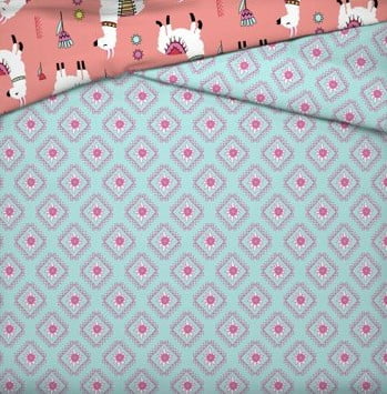 Vue Llama Drama Reversible Quilt Set