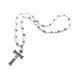 thumbnail image 4 of Colgante de cruz de rosario, regalos para hombre, collar católico, cuentas de madera, medalla, accesorios blanco, 4 of 7