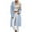 Sky Blue, variant on Womens Long Sleeve Cardigan with Pockets Long Length Open Front Sweater Casual Solid Color Loose Knit Coats (Black 3XL)