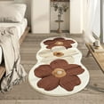 thumbnail image 5 of Carpet,Floral Wool Rug Plush Bedside Carpet Elegant Runner For Bedroom Living Room & Window Soft & Cozy Floor Mat, 5 of 6