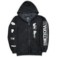 thumbnail image 2 of Linkin Park X Brooklyn Projects Men's Overspray Black Wash Zip Hoodie Sweatshirt (Small, Black Wash), 2 of 6