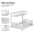 thumbnail image 3 of Lxmons Organizador deslizable de 2 niveles para debajo del fregadero, estante de almacenamiento extraíble con cesta de alambre de almacenamiento deslizante, cajón para baño, cocina, encimera o despens, 3 of 5