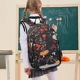 thumbnail image 7 of FORMRS Unisex School Backpack 17" Student Travel Bag with Laptop Compartment, Black Floral Pattern, 7 of 7