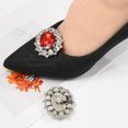 thumbnail image 3 of Zapatos de diamantes de metal, zapatos de boda con flores, tacones altos, hebilla de zapato, material de zapato, accesorios, joyería, accesorios de zapato extraíbles, 3 of 6