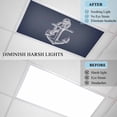 thumbnail image 3 of 2 Pack Nautical Anchor Fluorescent Light Covers for Ceiling Lights Knot Coastal Dark Blue Magnetic Ceiling Light Covers Overhead Light Filters for Office Classroom Home, 3 of 9