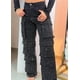 thumbnail image 2 of Pantalones vaqueros de pierna ancha con diamantes de imitación for mujeres y adolescentes, pantalones de mezclilla elásticos y holgados for fiestas y festivales, 2 of 6
