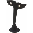 thumbnail image 2 of Plymor Black Velvet Fish Tail Style, Single Pair Earring Display Stand, 3.75" W x 2" D x 7.25" H (Pack of 6), 2 of 2