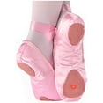 thumbnail image 3 of Ballet Slipper Shoes Stretch Satin Ballerinas Dance Yoga Flats with Pure Ribbons for Girls (Toddler/Little Kid/Big Kid, 3 of 6