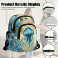 thumbnail image 6 of Xixirimido Blue Jellyfish Pattern Small Crossbody Purses Bags for Women Men Travel, Chest Sling Bag Women Casual Cross Body Bag Sling Backpack, 6 of 7