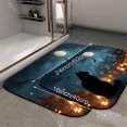 thumbnail image 6 of 1pc Halloween Night with Black Absorbent Non-Slip Bathroom Thickened Flannel Rug Decor,Soft,Quick Drying,Suitable For Indoor/outdoor Use,Bathrooms,Bedrooms,Kitchens,Terrace,Laundry Rooms,16"x24", 6 of 9