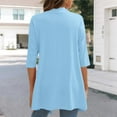 thumbnail image 6 of Horkkom 3/4 Sleeve Cardigan for Women Solid Color Open Front Cardigan Causal Long Lightweight Cardigans L, Gifts for Women, 6 of 9