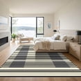 thumbnail image 3 of ODIKA 3'x5' Machine Washable Non-Slip Area Rug, Timeless Stripes With Distinctive Contrast High Traffic Rug, Gray, 894695, 3 of 7