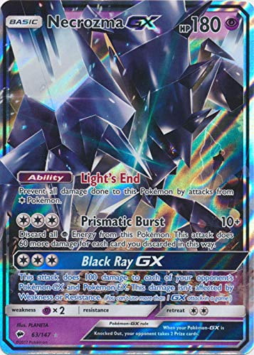 Pokemon Necrozma Gx 63 147 Ultra Rare Tabletop Game Walmart Com