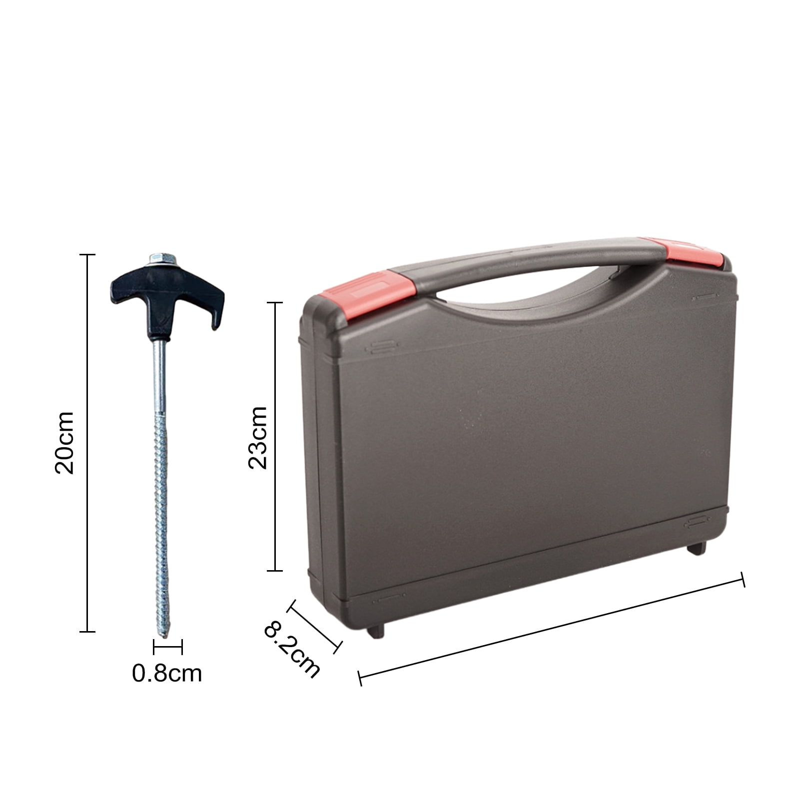 12 Pcs Tent Stakes with Hexagonal Sleeves And Storage Box 8 Inch Heavy Duty Non-Rust Metal Tent Pegs Ground Stakes Tent Spikes for Camping Patio Garden Canopies Grassland Outdoor