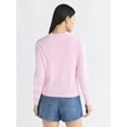 thumbnail image 3 of Free Assembly Women's Crewneck Cardigan Sweater, Lightweight, Sizes XS-XXL, 3 of 5