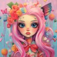 thumbnail image 1 of Vibrant Candy Fairy - DIY Diamond Painting, 1 of 6