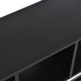 thumbnail image 7 of Household Essentials Jamestown TV Stand Coffee Table with Square Cube Storage Compartments Black Oak Wood Grain and Black Metal, 7 of 7