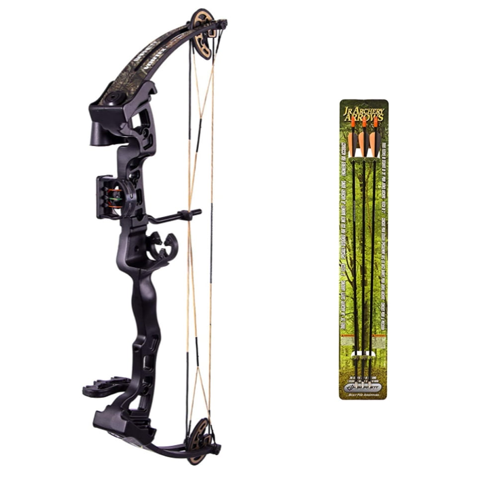 BARNETT CROSSBOWS Vortex Lite Compound Bow Package with Three 28" Fiberglass Arrows and Quiver (19007)