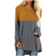 thumbnail image 2 of Pntutb Mujeres Moda Casual Socket Impreso Manga Larga Cuello Redondo tops Pntutb Pntutb-1879, 2 of 5