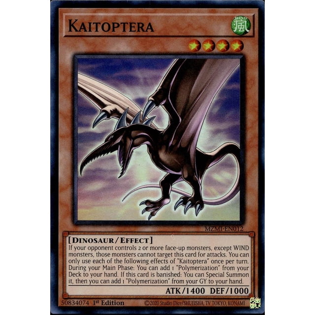 Carta Yu-Gi-Oh! Kaitoptera MZMI-EN012 Edición 1.ª