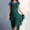 *Green, variant on U Women's Chiffon Short Sleeve Crewneck Dress ,Solid Color Casual Summer Midi Dress With Ruff Hem Green,Womens Plus S