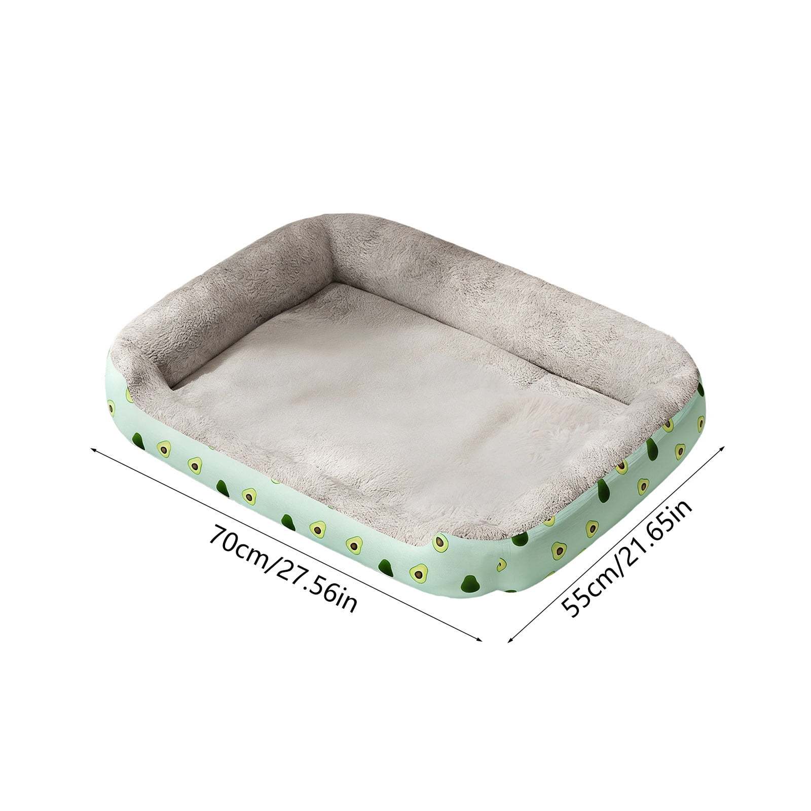 Orthopedic Dog Bed Soft Pet Sofa Mat Washable Crate Pad for Small Medium Dogs Cats Indoor(Green-L)
