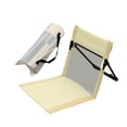 thumbnail image 4 of Silla de suelo con respaldo, silla de camping, silla de arena, cojín de asiento para gradas. Beige, 4 of 8