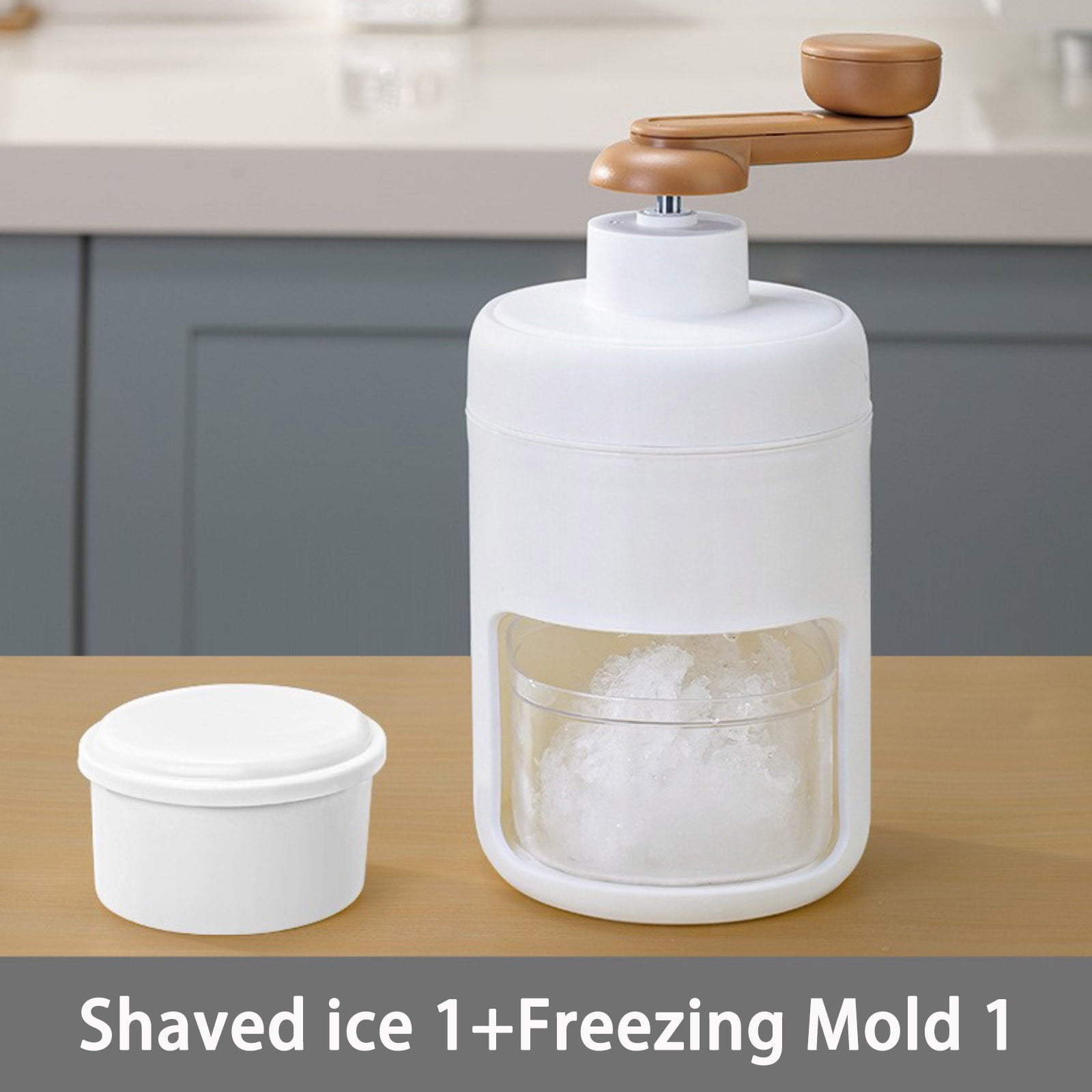 Wovilon Ice Shaver And Snow Cone Machine - Premium Portable Ice Crusher And Shaved Ice Machine with Free Ice Cubes Trays - Bpa Free