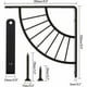thumbnail image 2 of Soportes decorativos para estantes, 4 piezas, 8" (200 mm), soportes de metal industriales para estantes, soportes flotantes para estantes montados en la pared, color negro, 2 of 5