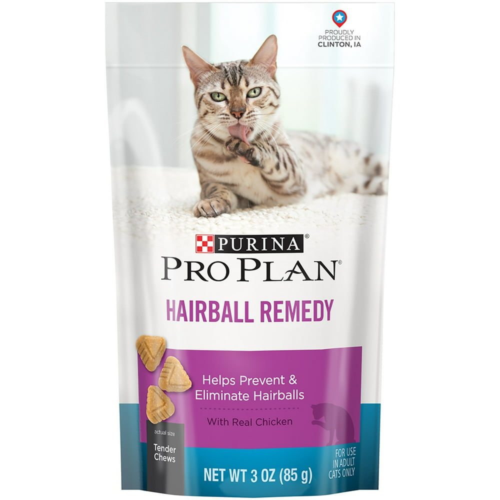Purina Pro Plan Hairball Remedy Chews with Real Chicken for Cats, 3 oz
