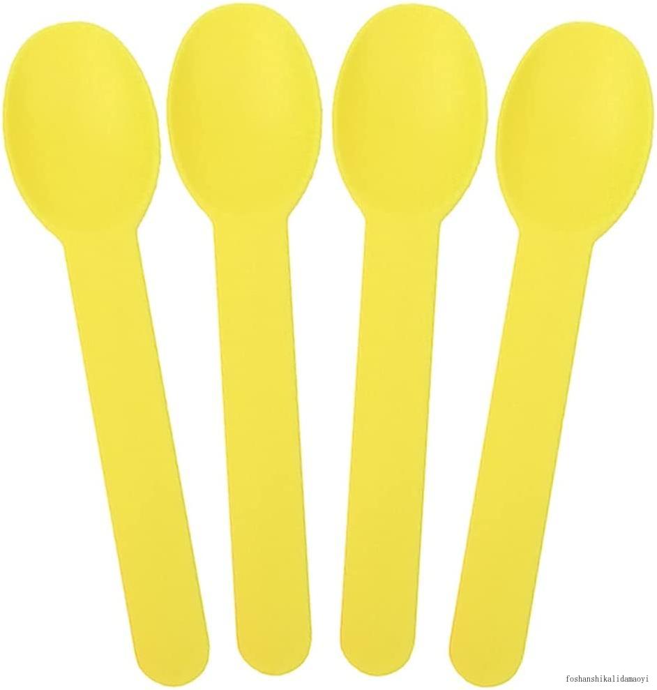 [1,000 Count] Yellow Heavy Duty Plastic Spoons Bulk, Disposable