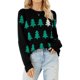 thumbnail image 1 of Suéter Jerseys básicos para mujer Traje de vacaciones con patrón de árbol de Navidad informal (Negro M) Ygjytge Negro T M para Mujer, 1 of 7