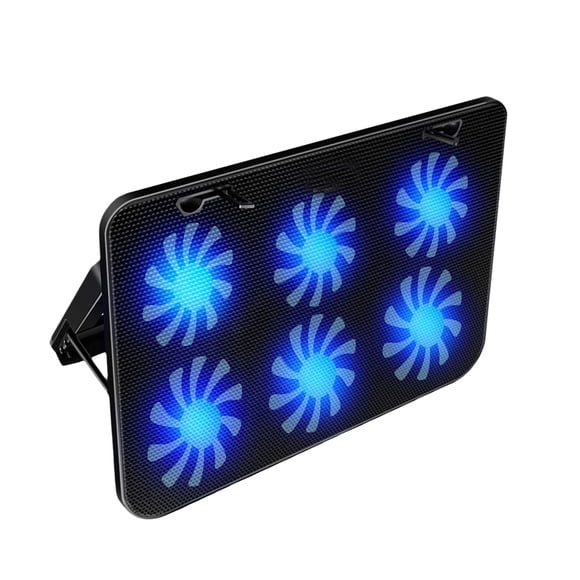 CTIRCHIU Laptop Fan Cooling Pad with Six Fans Black Cooling Stand for Computers Use