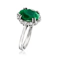 thumbnail image 5 of Ross-Simons 4.20 Carat Emerald Ring With .10 ct. t.w. White Topaz in Sterling Silver, Women's, Adult, 5 of 5