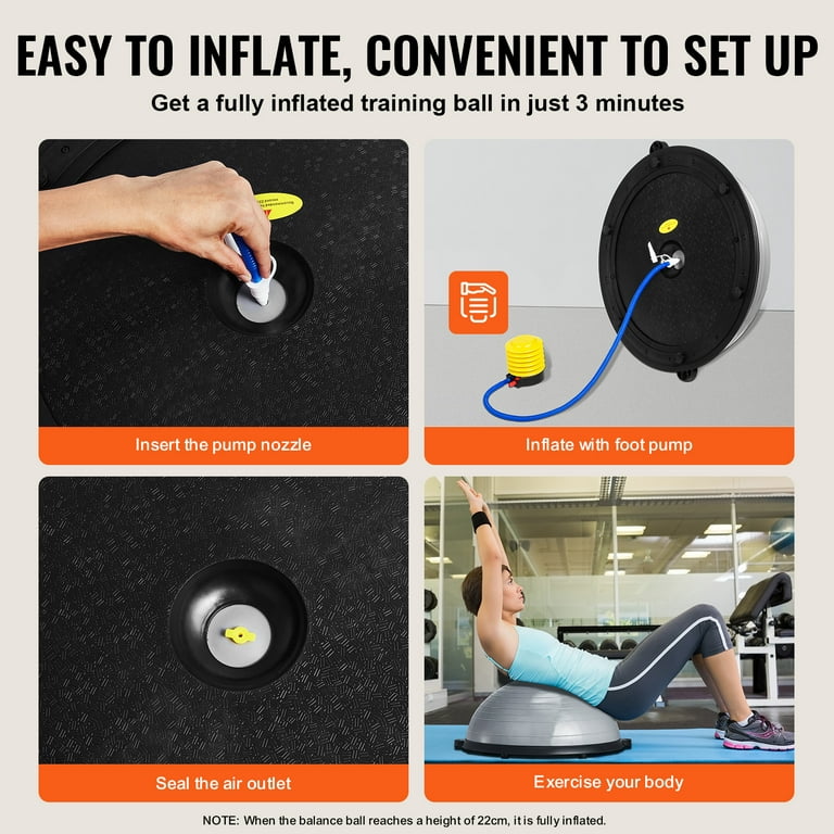 Half balance ball with resistance bands hotsell