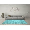 thumbnail image 3 of Ahgly Company Indoor Round Solid Light Blue Modern Area Rugs, 6' Round, 3 of 4